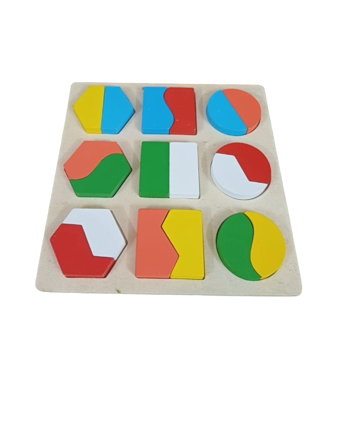 Chunky Shape Board – Montessori Wooden Puzzle for Toddlers