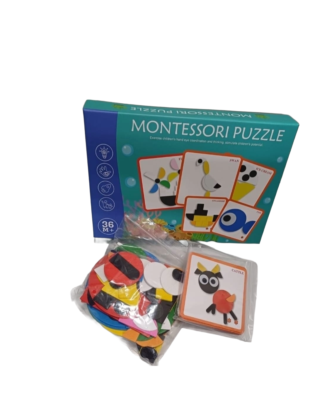 Montessori Puzzle Toy for Kids – Shape & Pattern Learning Game